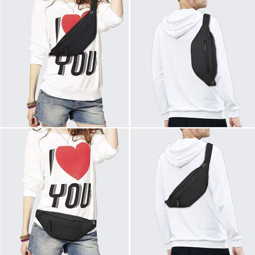 Large Crossbody Fanny Travel Shoulder Crossbody Bag-Random Color