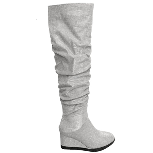 Gigi - Thigh High Glitter Boots