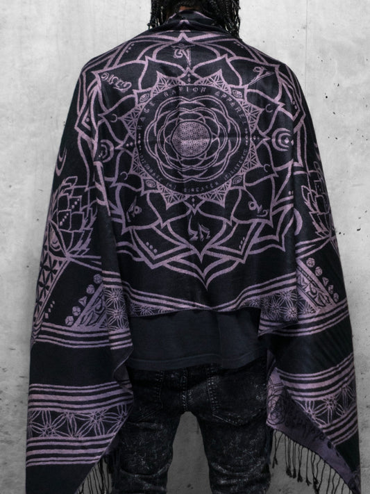 MANTRA • ICE PINK • Reversible Festival Shawl/Scarf