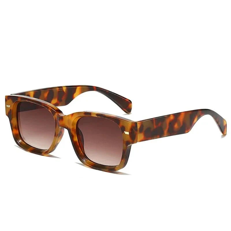 Vintage Square Rivet Sunglasses - Fashion Gradient Shades UV400