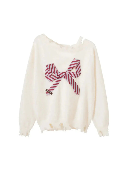 'Celebrate‘ Holiday Christmas Off Shoulder Sweater