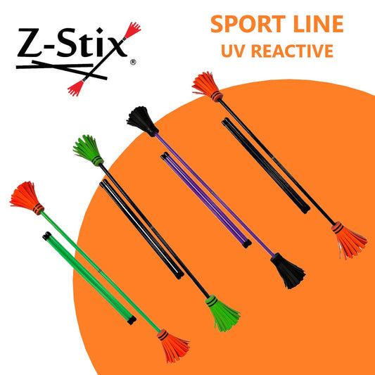 Z-Stix  Premium Flower Sticks-Devil Sticks- Beginner Friendly - UV Reactive Sport Line