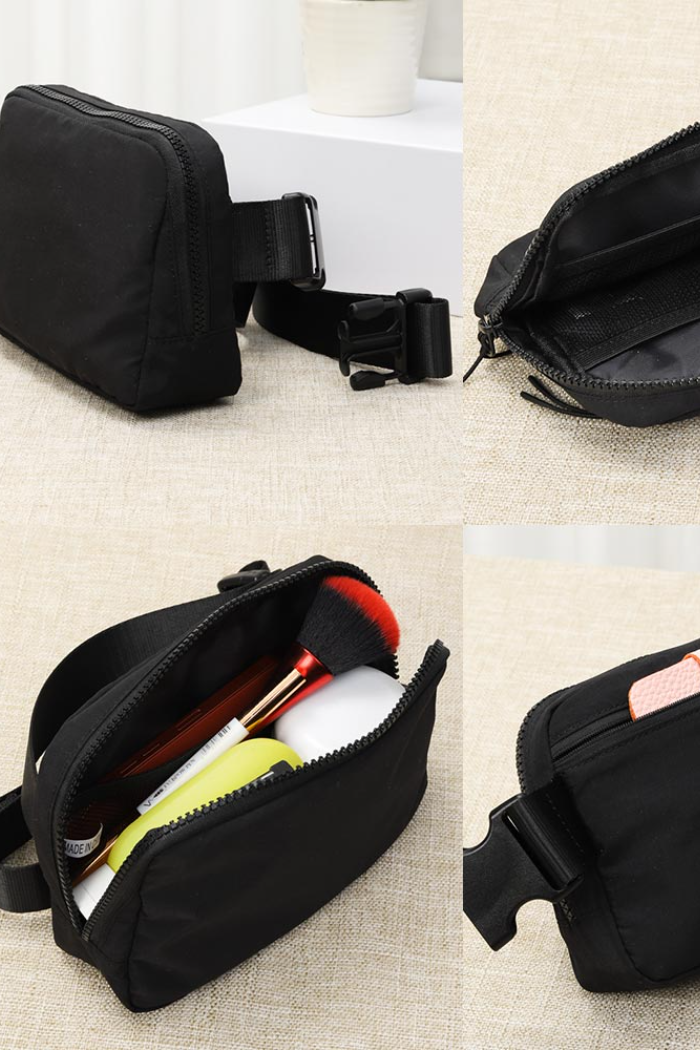 Solid Nylon Sling Bag / Fanny Pack / Belt Bag