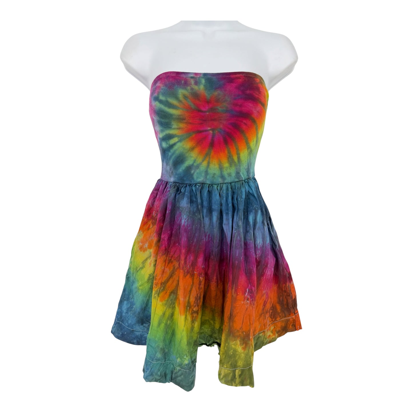 Rainbow Tube Top Dress
