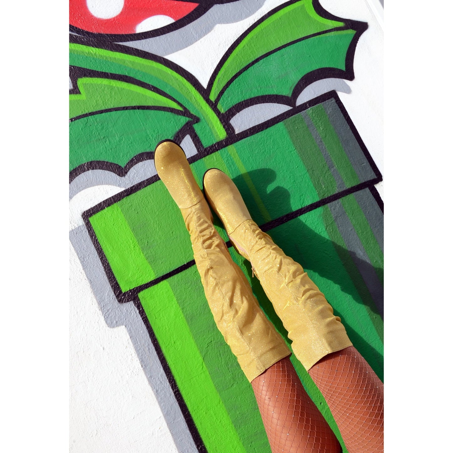 Gigi - Thigh High Glitter Boots