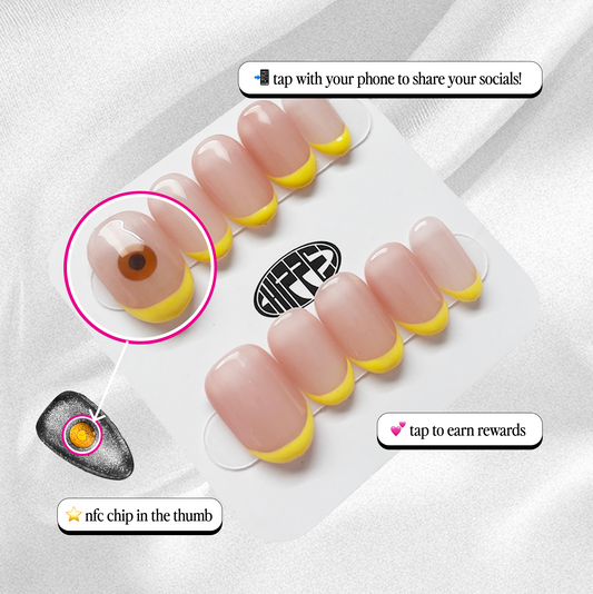 When Life Gives You Lemons 🍋 NFC Nails That Share Your Socials