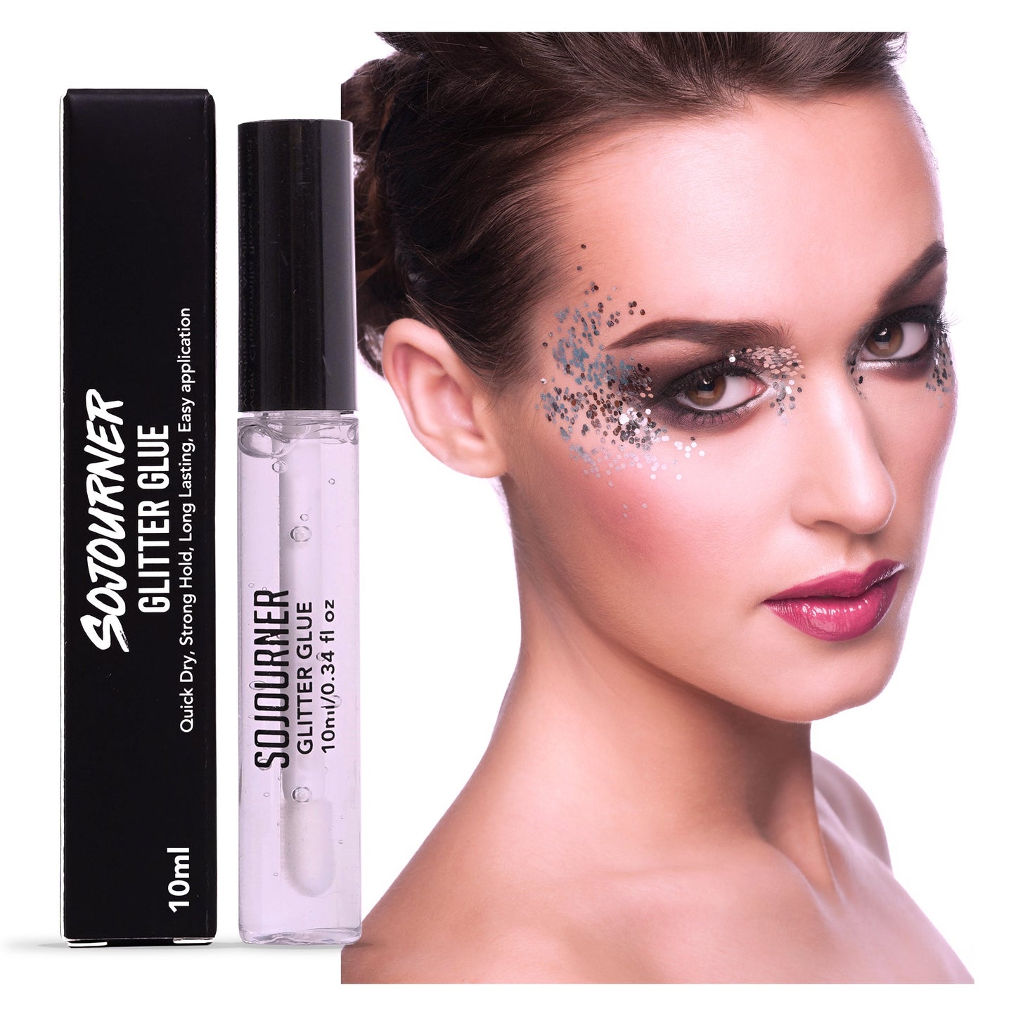 16 pack + 1 glitter glue Chunky Cosmetic Holographic Glitter | Body, Face & Hair Safe