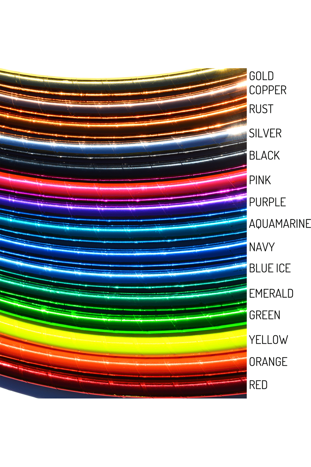 Beginner & Weighted Fitness Taped Beginner Hula Hoops | Mirror, Holographic, & Prism Deco Tapes + Gaffer Grip Tape