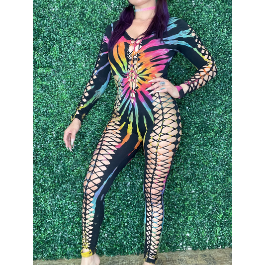 Black Rainbow Weaved Jumpsuit