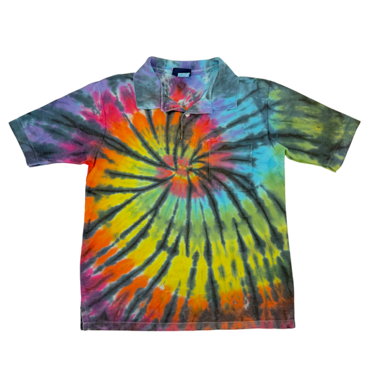 Rainbow Tiedye Polo
