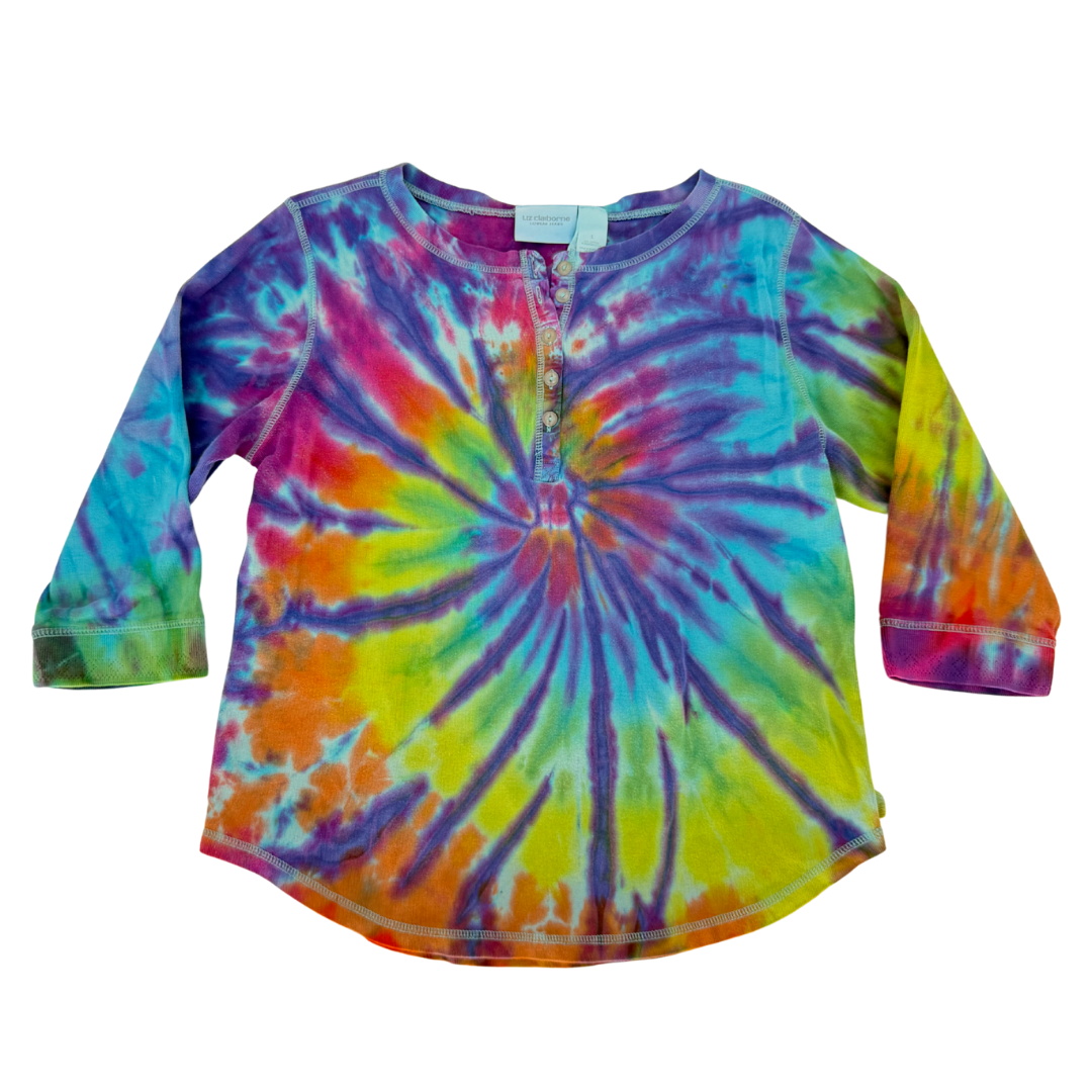 3/4 Length Sleeve Rainbow Top