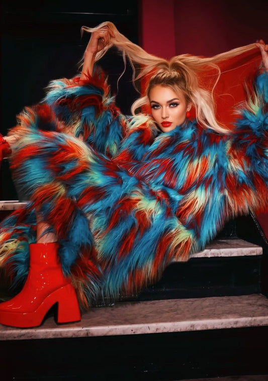 Galactic Groove Unisex Mid-Length Coat