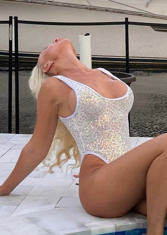 Glitter Glam Net Bodysuit
