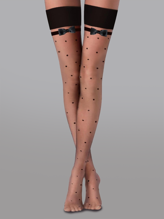 Polka Dot Bow Stockings
