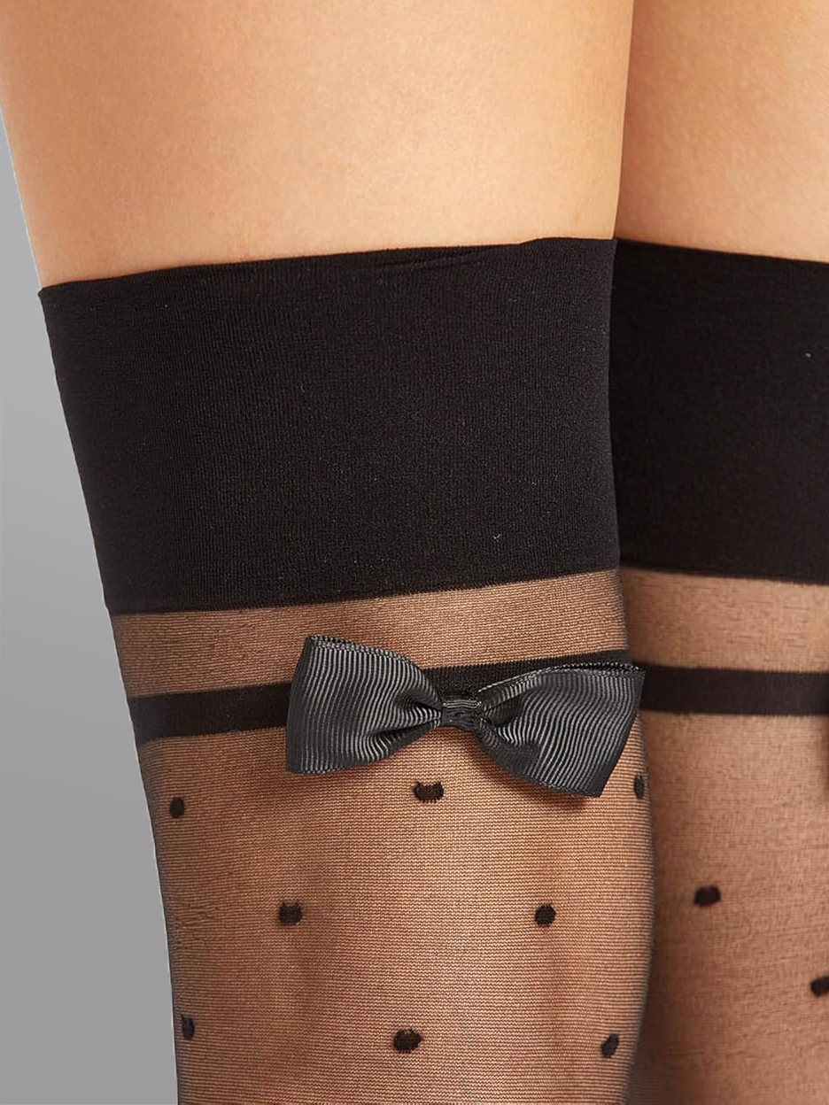 Polka Dot Bow Stockings