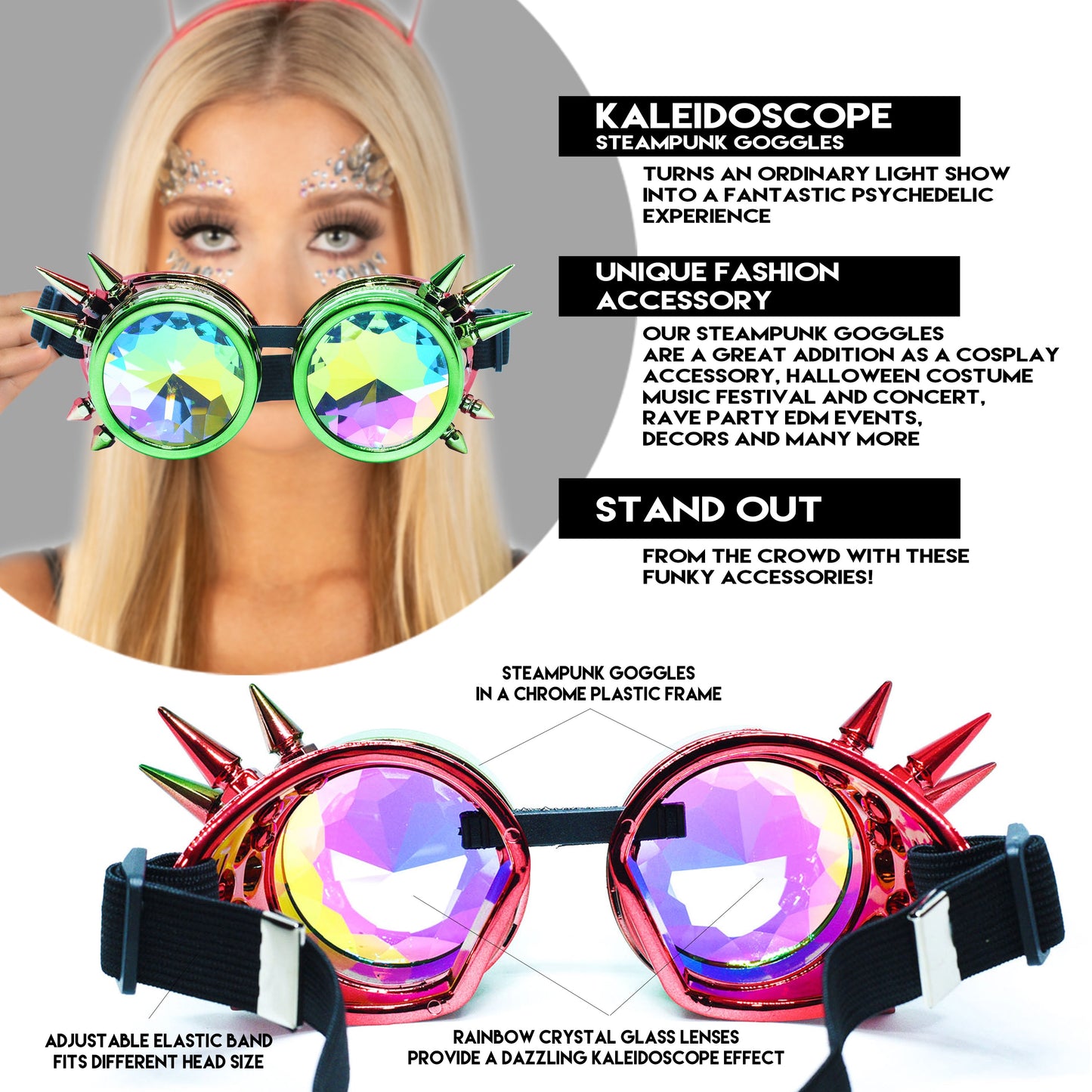 Steampunk Goggles and Kaleidoscope Glasses