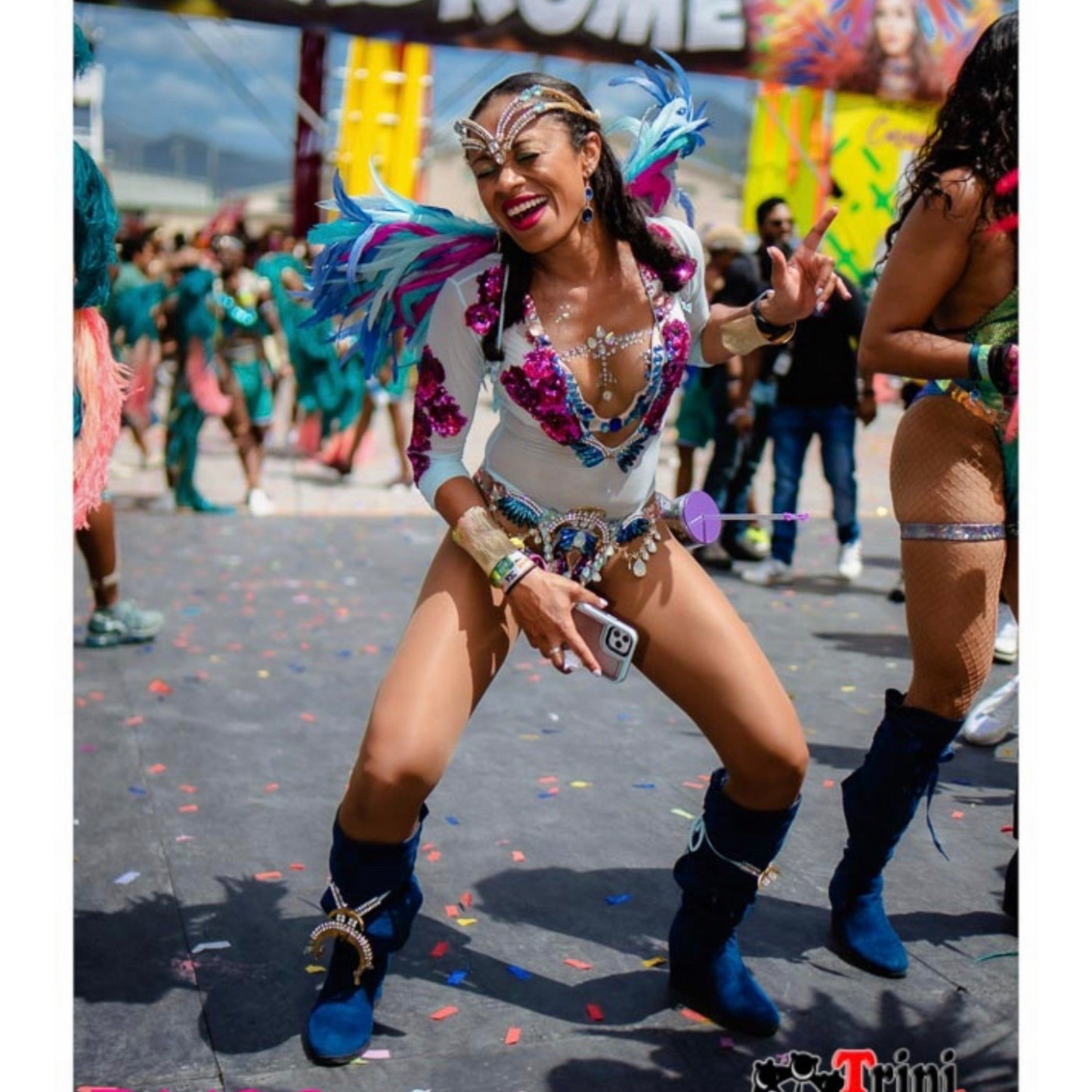 Sasha Fierce - Thigh High Wedge Carnival/Festival Boots