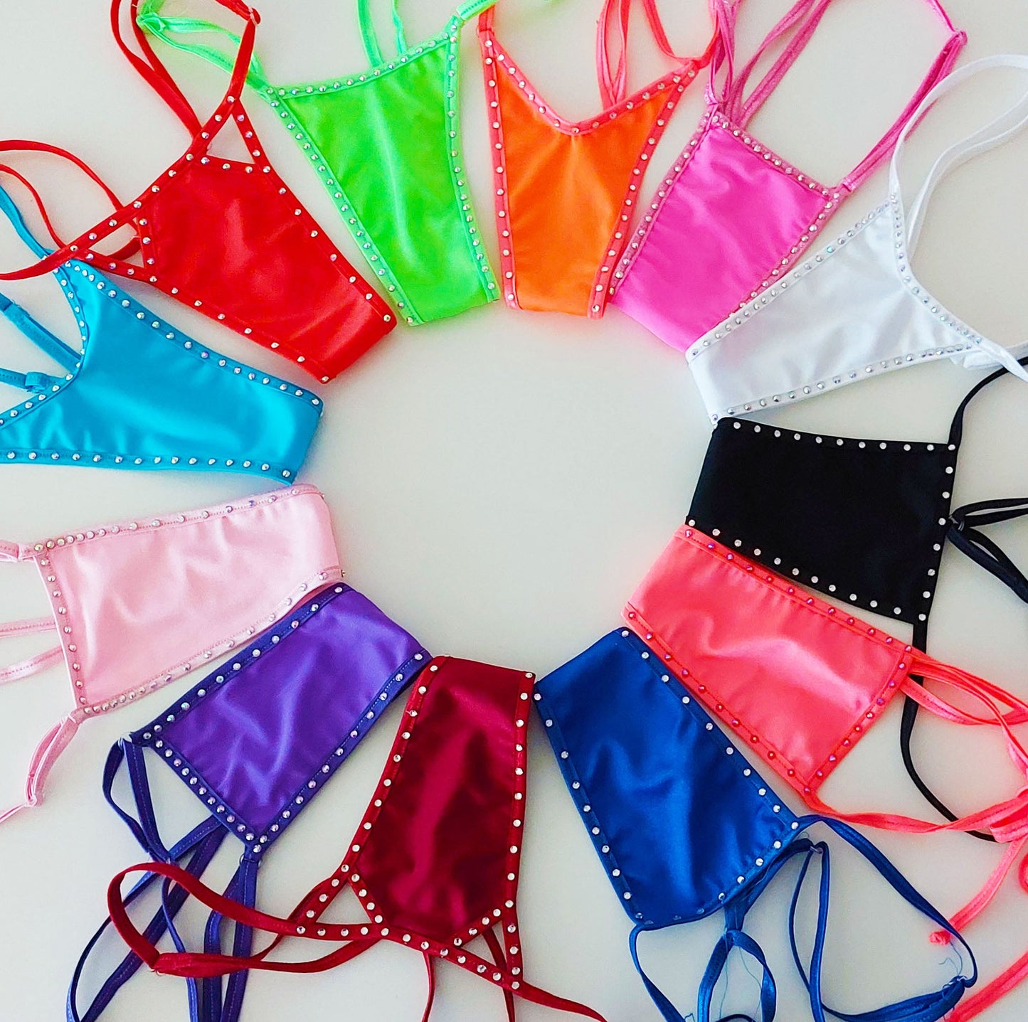 PLATINUM Adjustable thong -Dozens of colors including GLOW IN BLACK LIGHT - XS to LG -