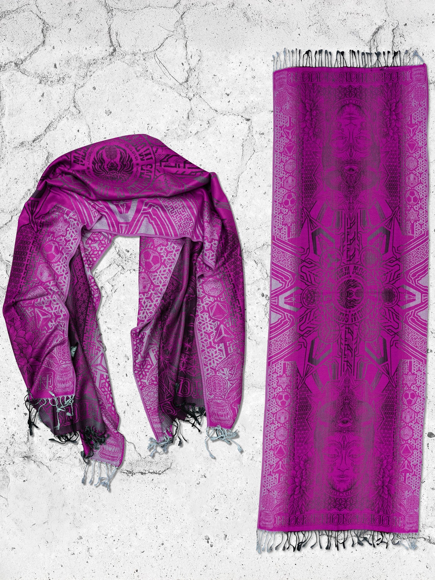 WOUNDS TO WISDOM • Yantrart x Rage Nation • Pink Gradient Shawl