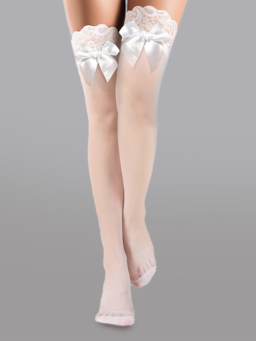 Butterfly Knot Thigh-High Stockings