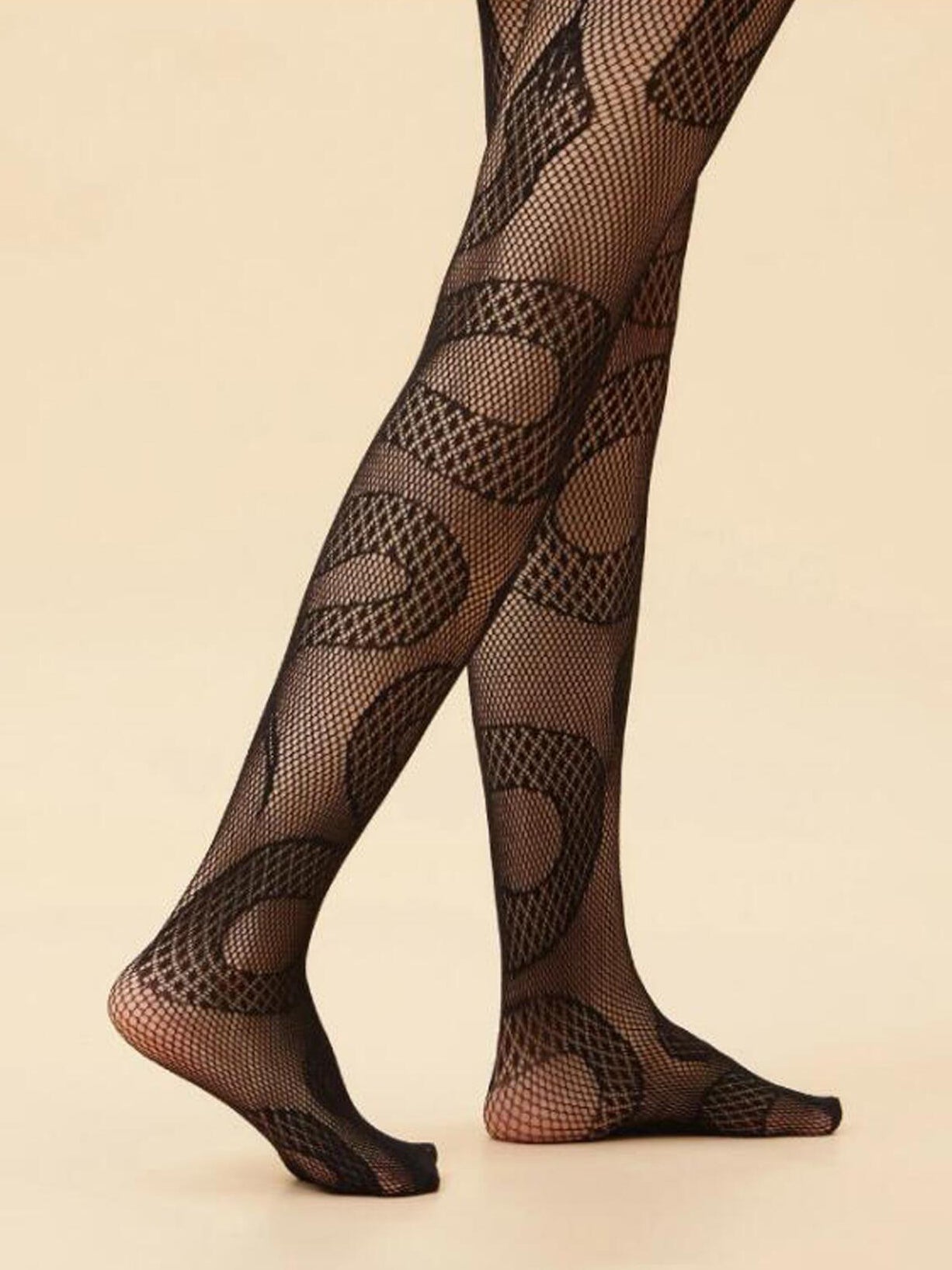 Snake Pattern Fishnet Tights