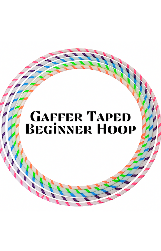 HDPE & Polypro Beginner Hula Hoops with Colored Gaffer Tape - Best Seller