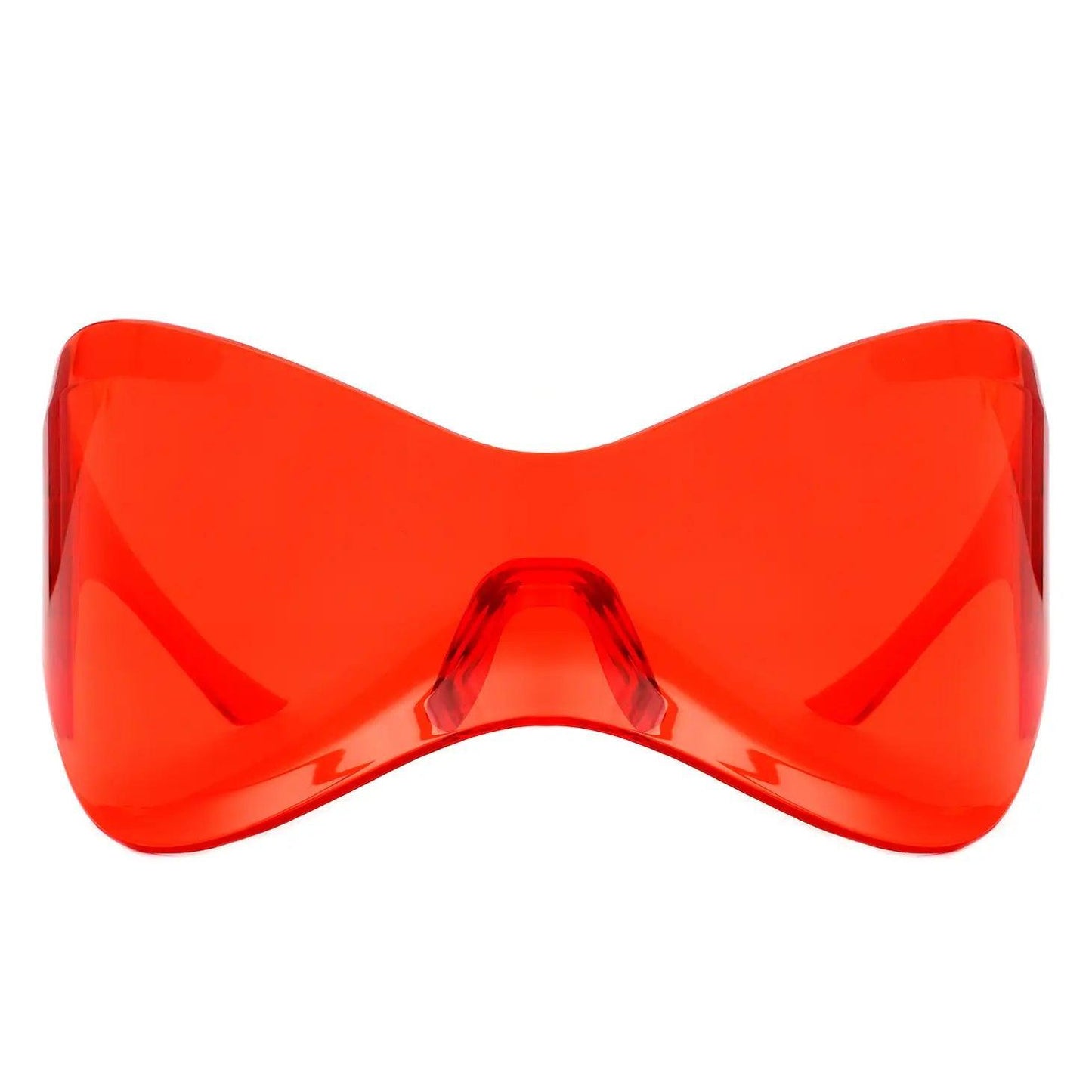 Futuristic Oversized Rimless Sunglasses