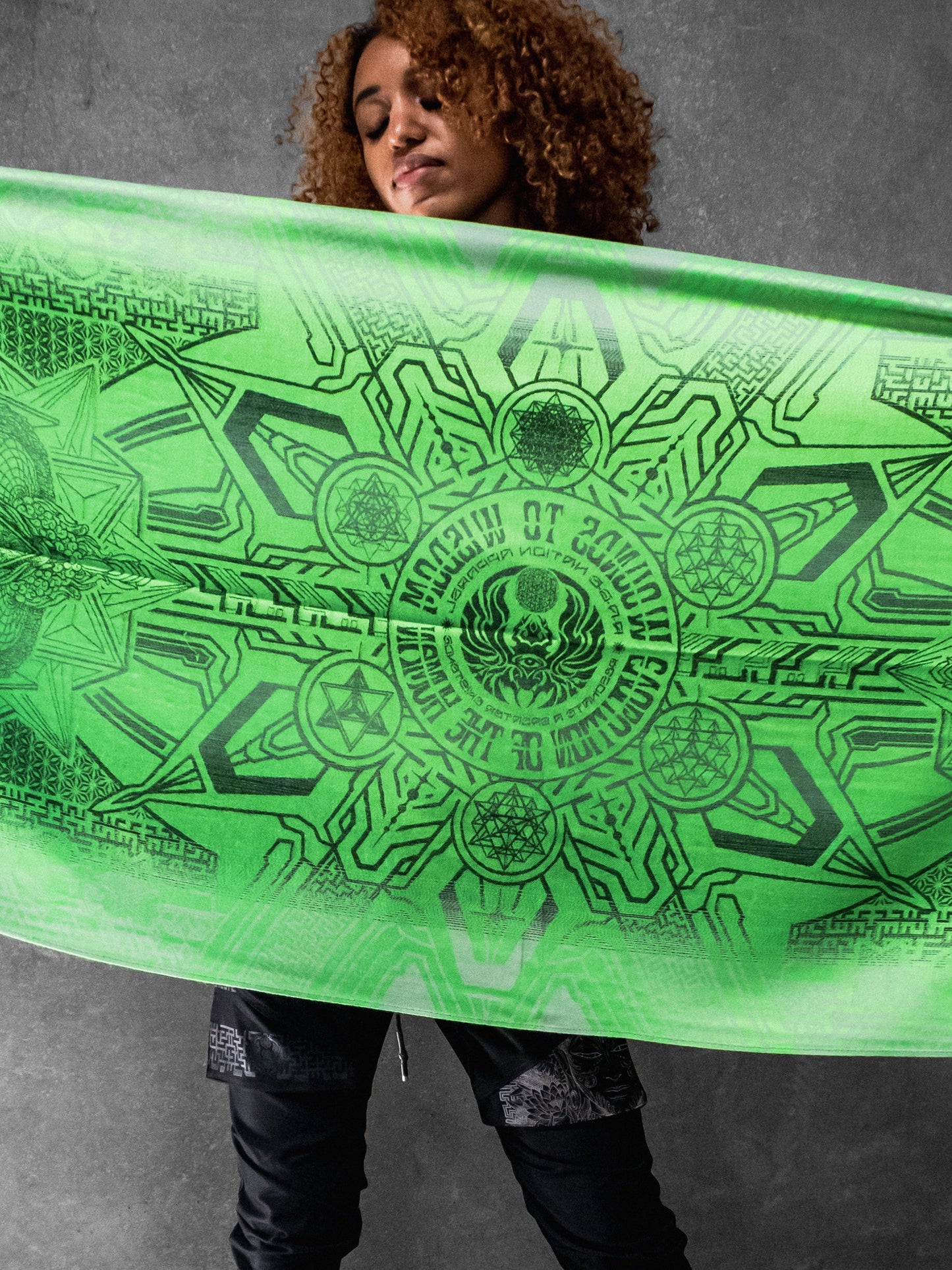 WOUNDS TO WISDOM • Yantrart x Rage Nation • UV-Reactive Gradient Shawl