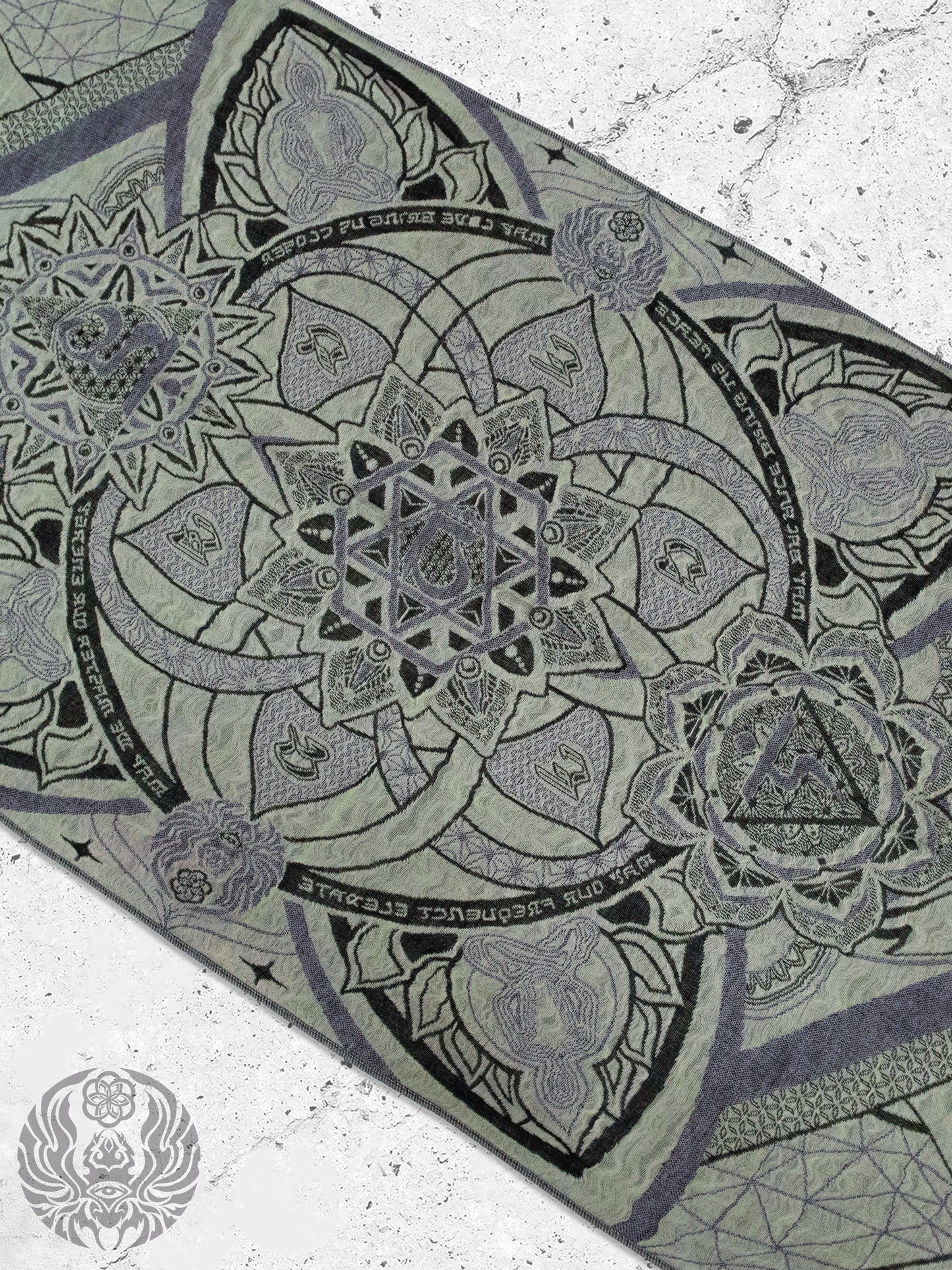 NEW RELEASE • HARMONY HEALS • UV-REACTIVE GREEN MINT • Festival Shawl/Scarf