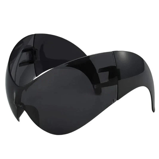 Oversized Y2K Punk Steampunk One-Piece Sunglasses