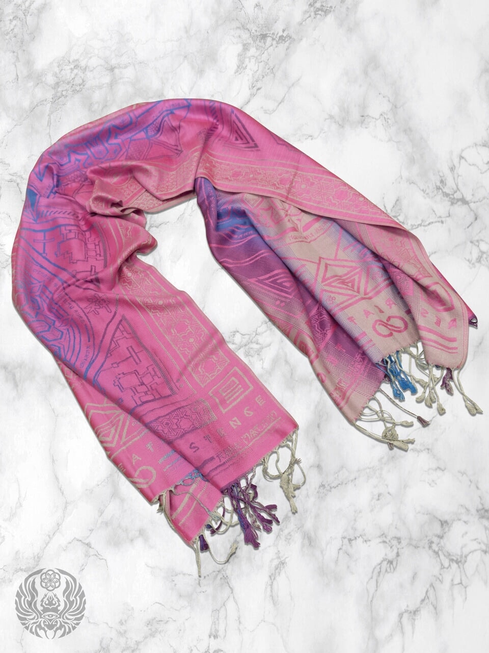 PINK AMETHYST DHARMA • Reversible Festival Shawl/Scarf