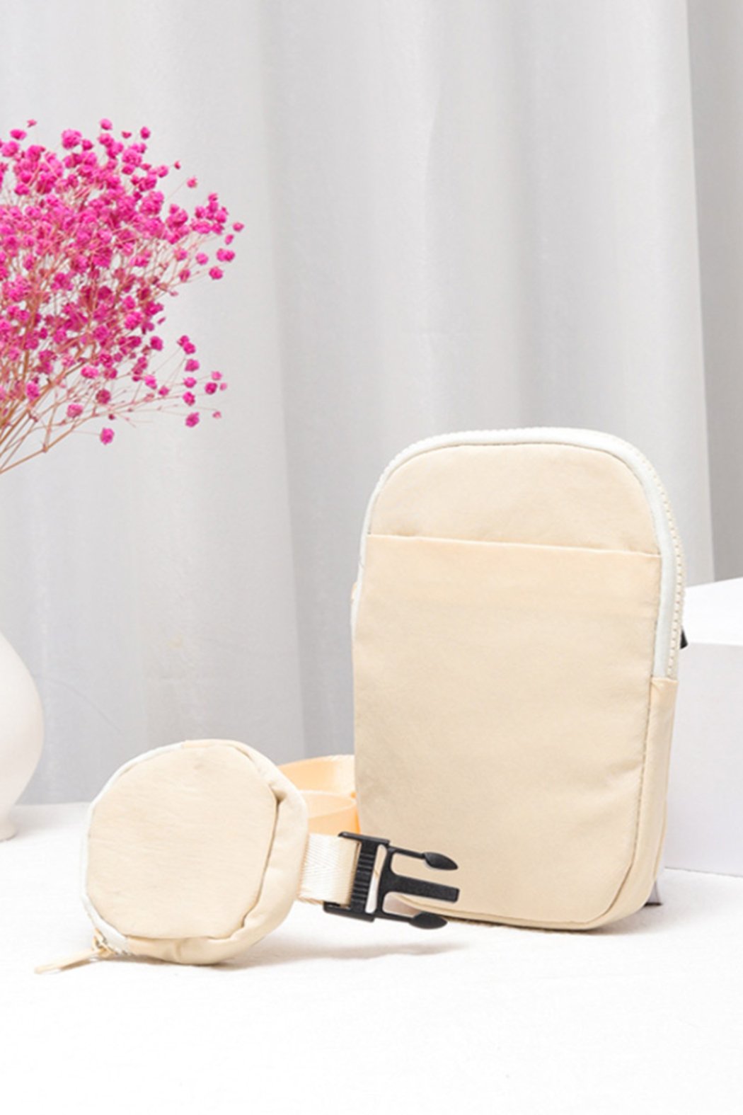 Solid Nylon Sling Bag / Fanny Pack / Belt Bag