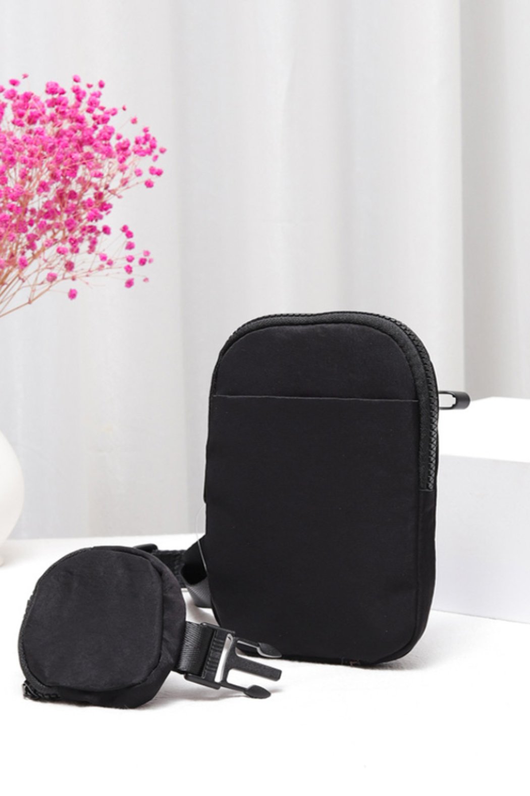 Solid Nylon Sling Bag / Fanny Pack / Belt Bag