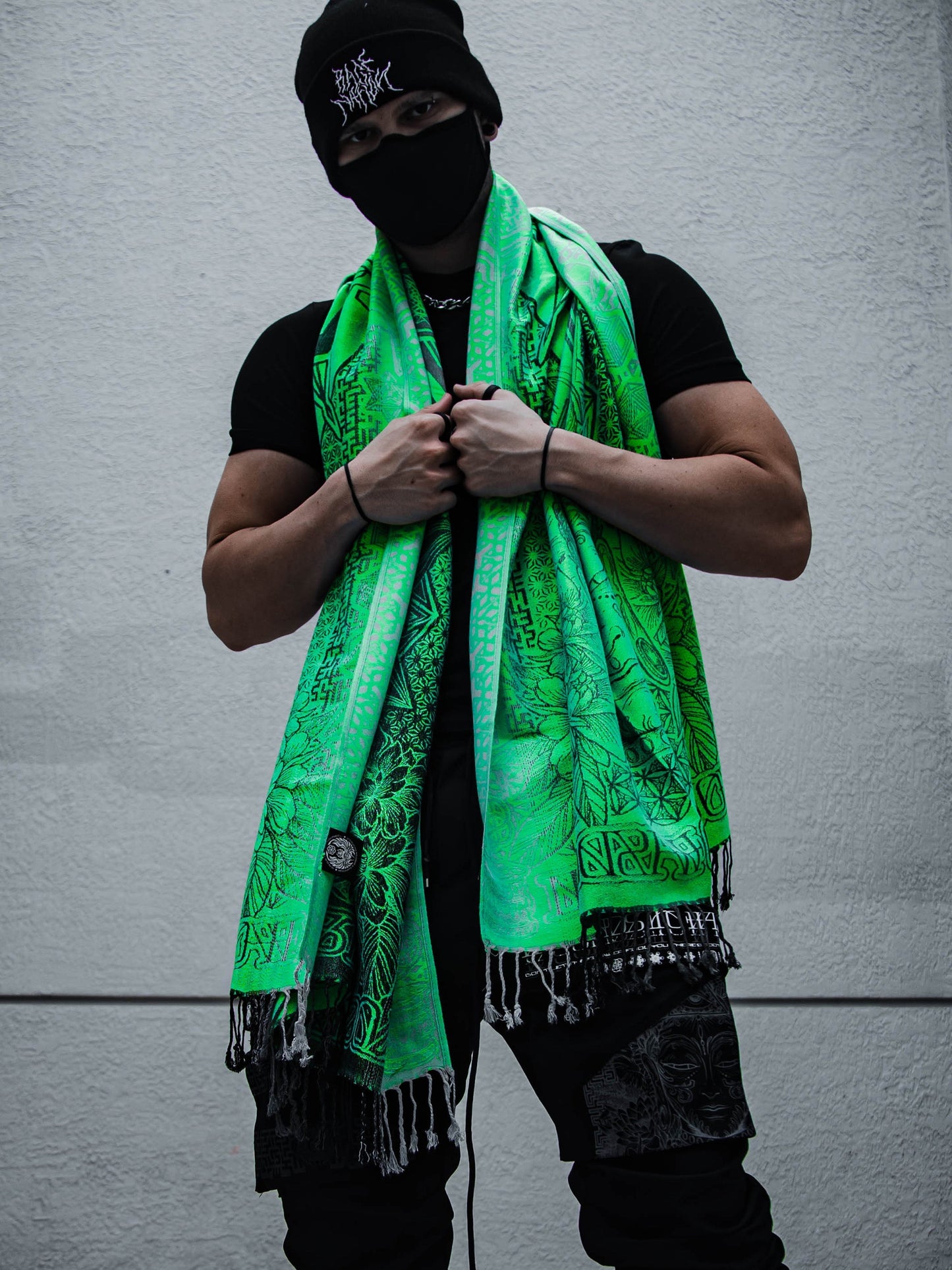 WOUNDS TO WISDOM • Yantrart x Rage Nation • UV-Reactive Gradient Shawl